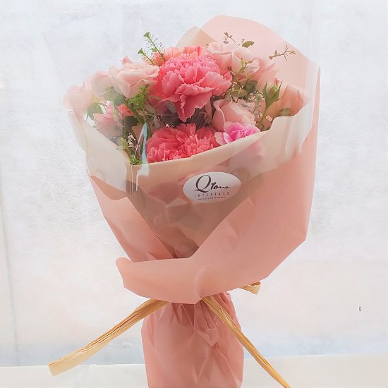 B-0353【キュートで可愛い】ピンクのミニブーケ