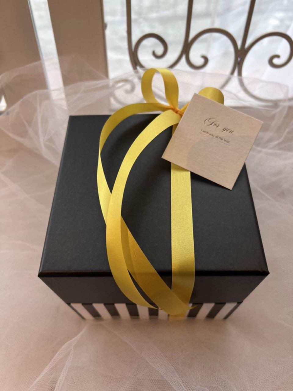 【販売停止】アレンジメント(黄色系)(ボックスフラワー)【A-040】