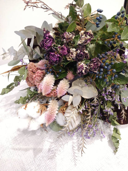 【販売停止】H-0501ドライフラワー（花束小）