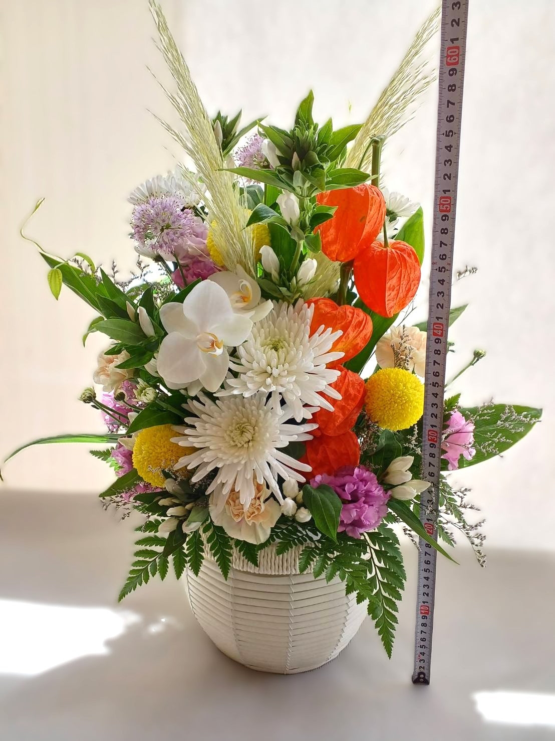 OA-1000　【心を届けるお供え花】お盆アレンジLL【ほおずき入り】