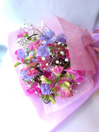 RB-0501【新たな門出をお祝い】スイトピーの花束