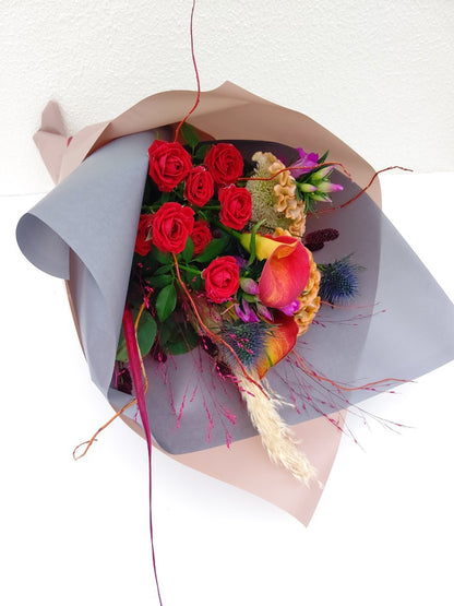 【販売停止】B-0551【季節のお花で】秋を感じる花束