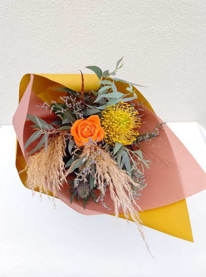 【販売停止】B-0352【ドライフラワーでも楽しめる】秋を感じるのミニブーケ