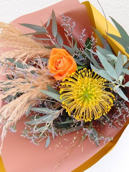 【販売停止】B-0352【ドライフラワーでも楽しめる】秋を感じるのミニブーケ