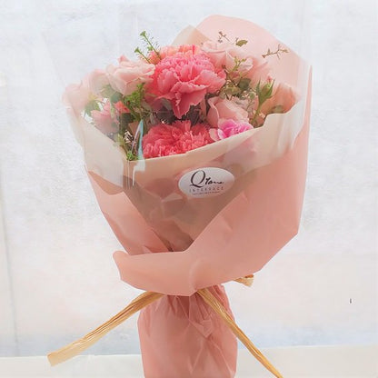 B-0353【キュートで可愛い】ピンクのミニブーケ